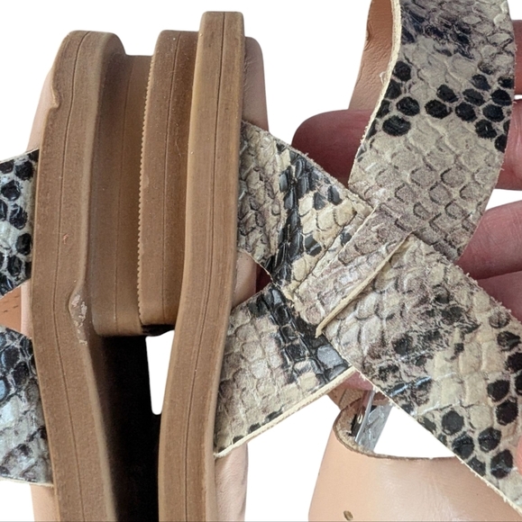 Clarks Women's Snake Print Sandals sz 7 - Picture 3 of 8